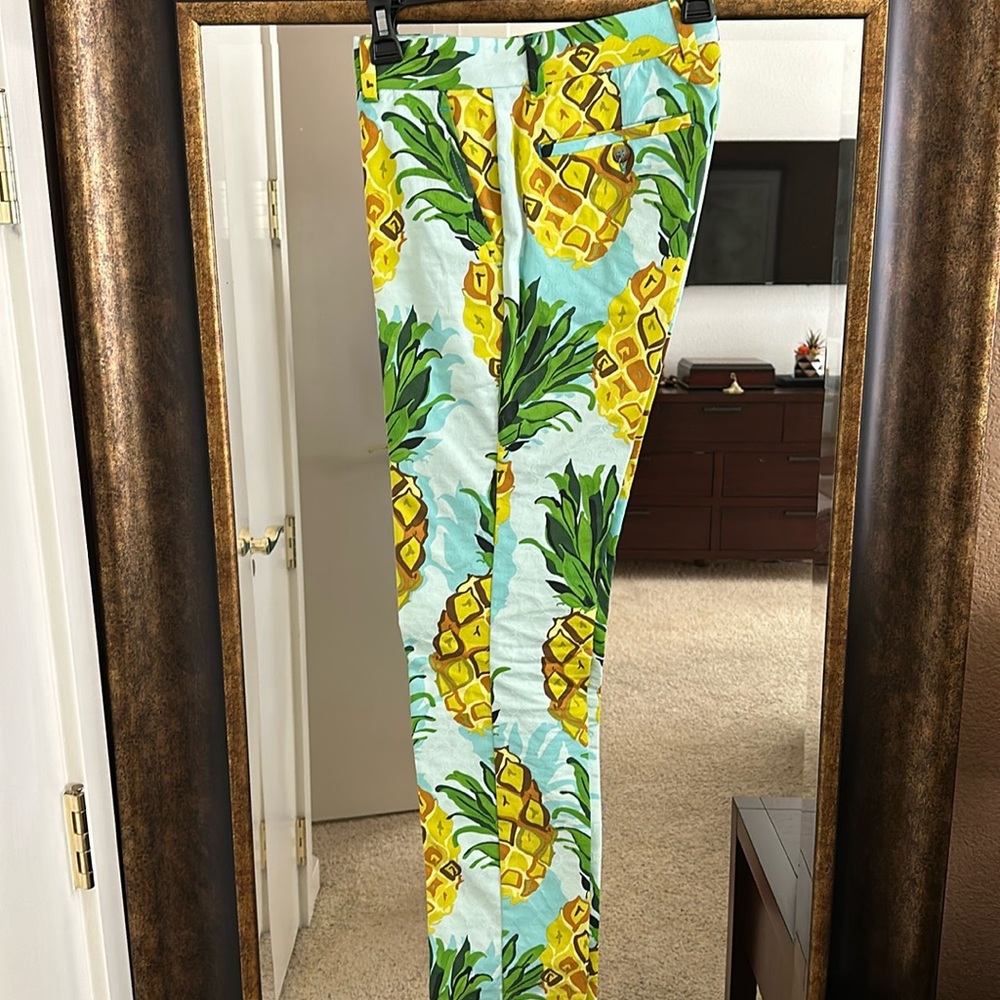 Pineapple print trousers by Mr Turk